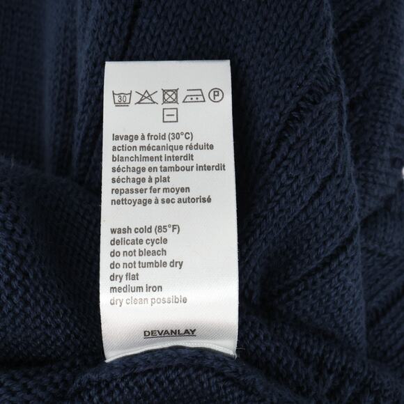 Lacoste Sport Sweater Dress Womens 6 US Navy Blue Orange Trim Nautical Preppy - Picture 13 of 13